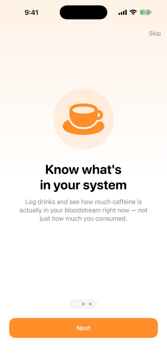 No sign-up. Log your first drink and go